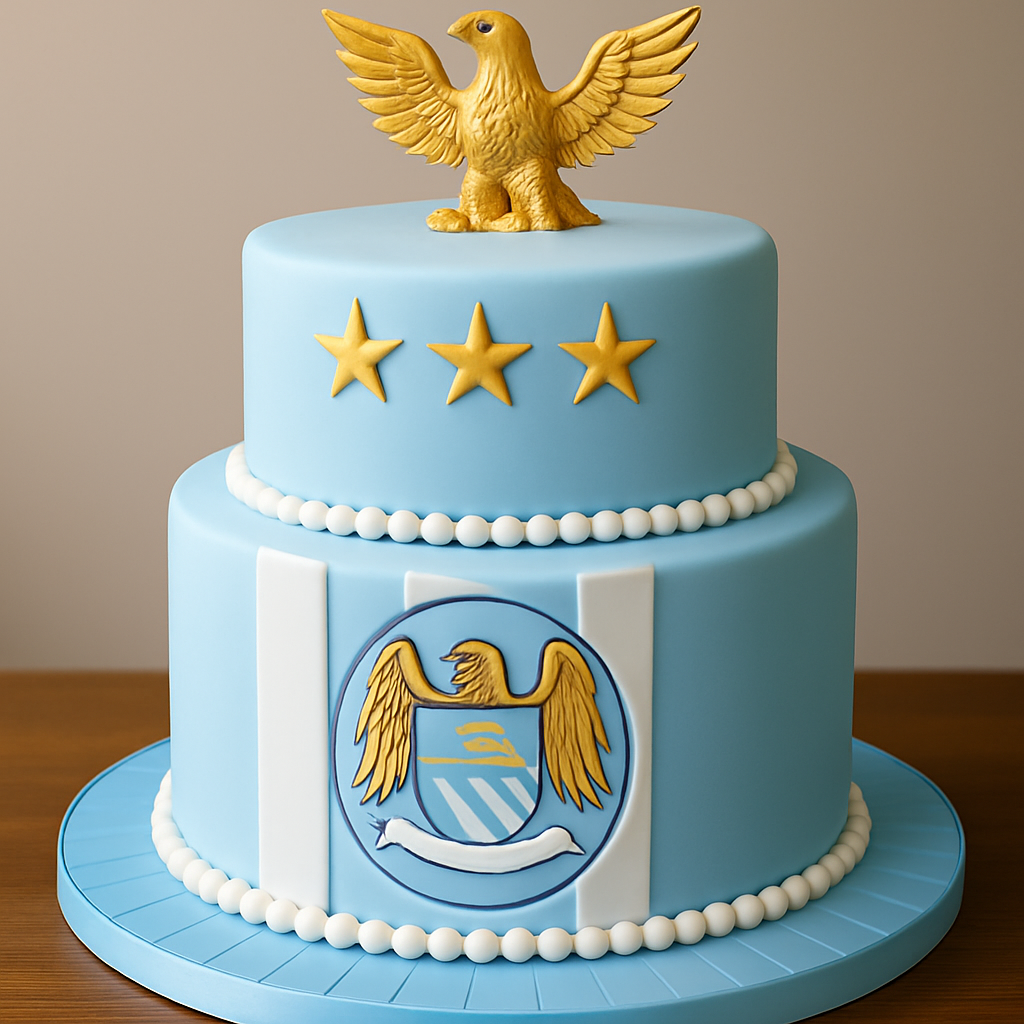 Bolo Manchester City Glória Azul Celeste