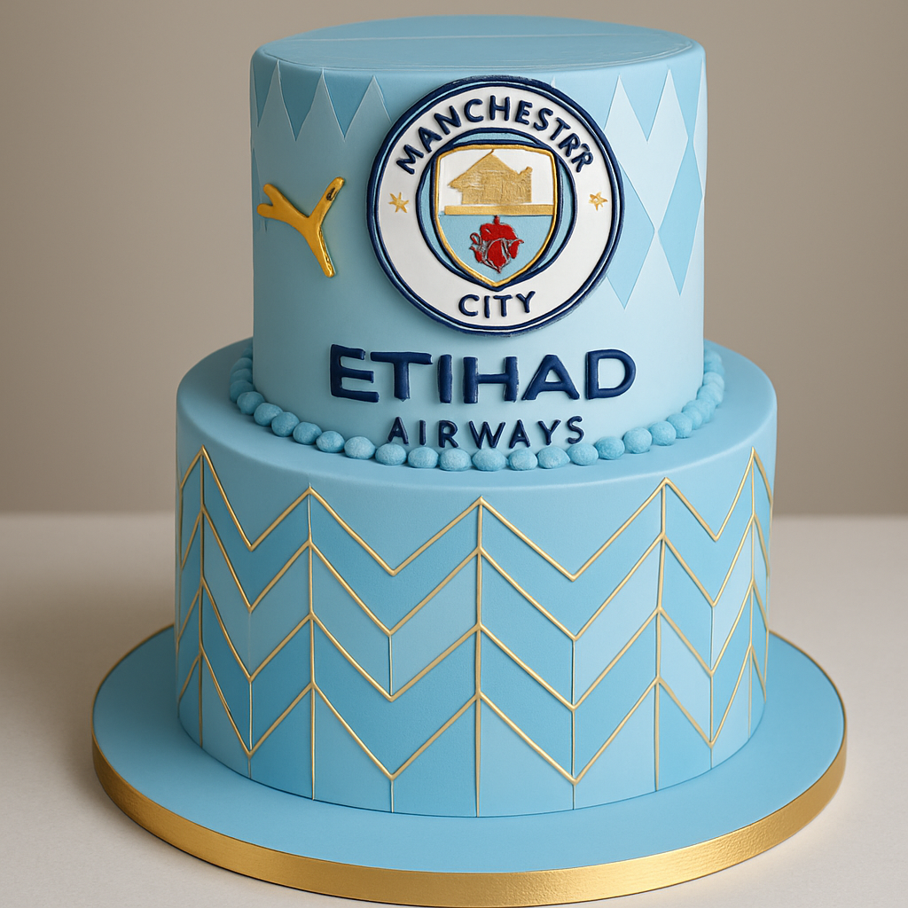 Bolo Manchester City Padrões de Campeão