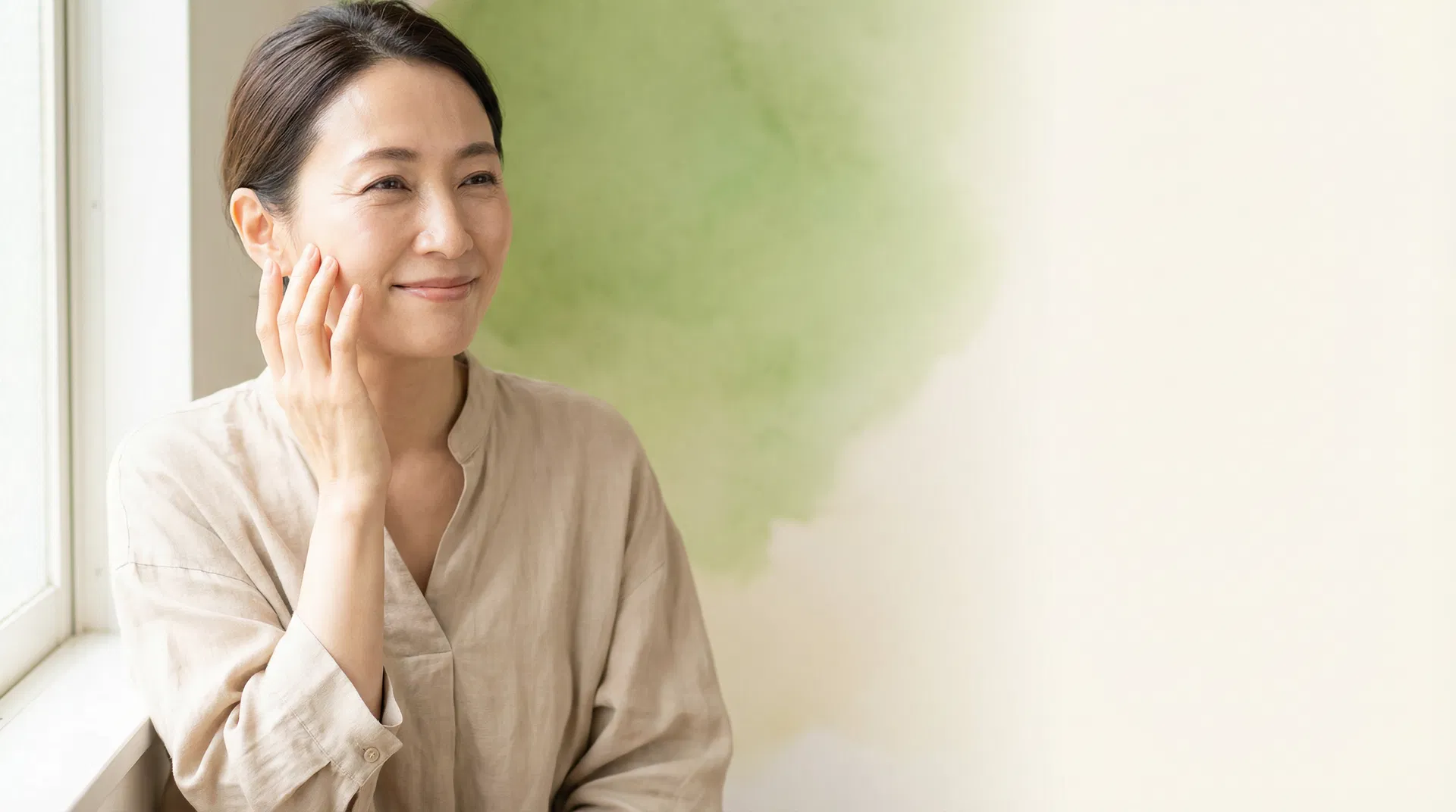 健やかな肌を取り戻した女性