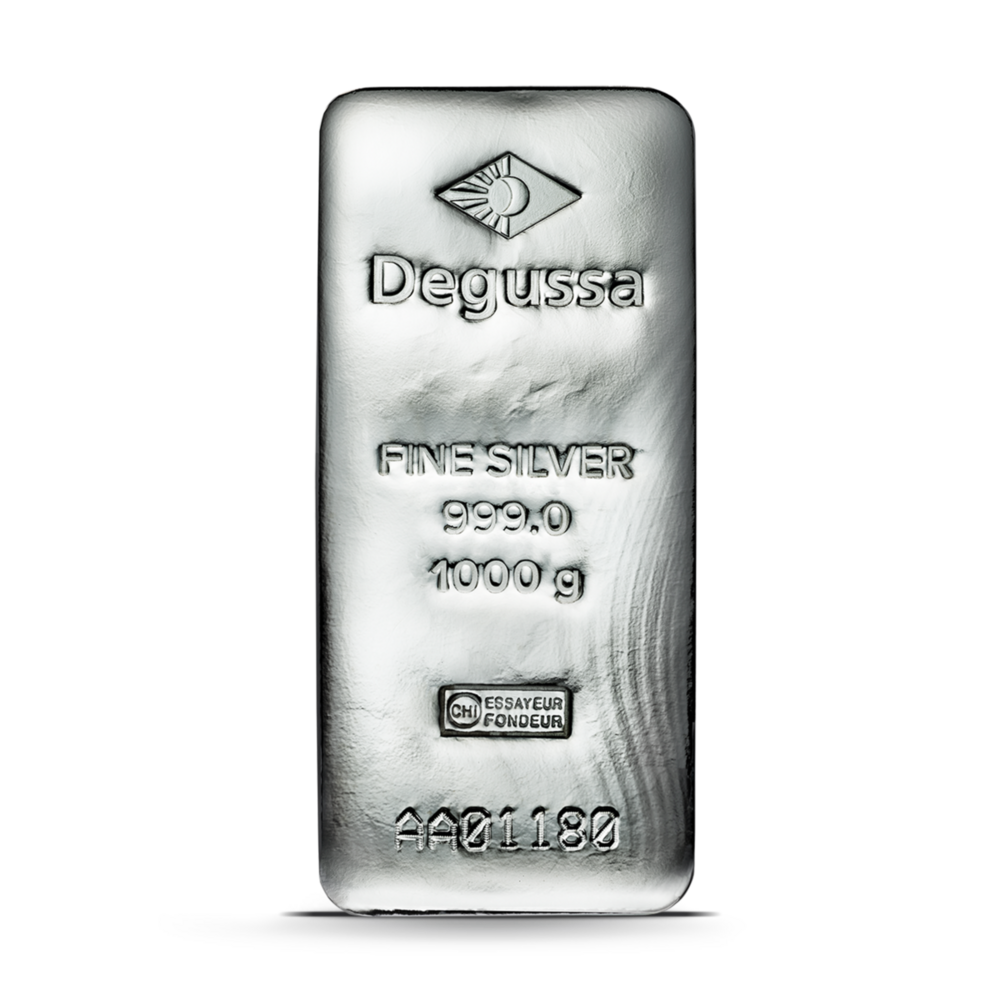 1.000 g Degussa Silberbarren – Bild 1