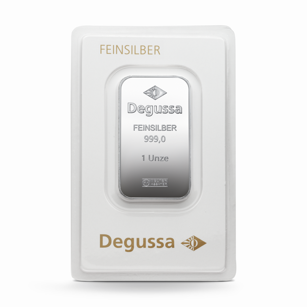 1 oz Degussa Silberbarren – Bild 1