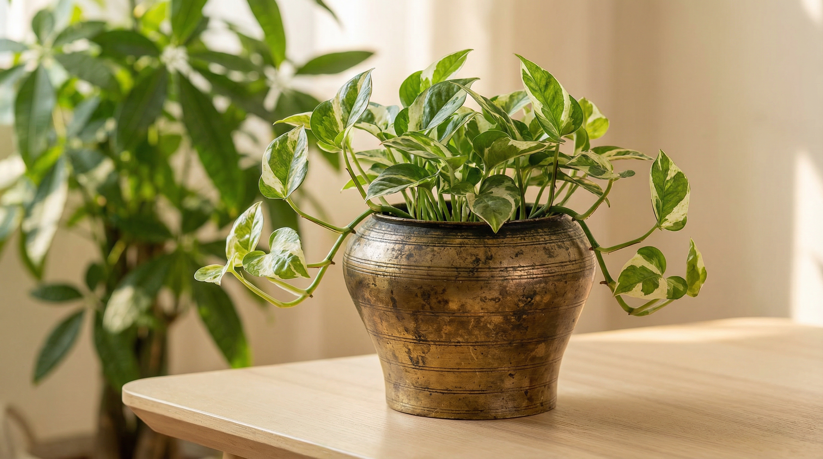 Engraved Brass Ceremonial Vessel