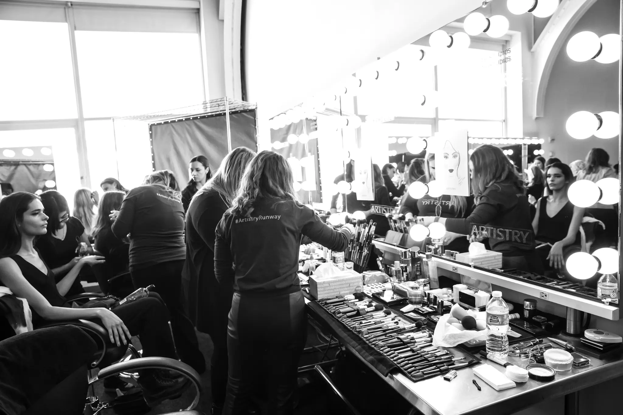 Fashion week backstage