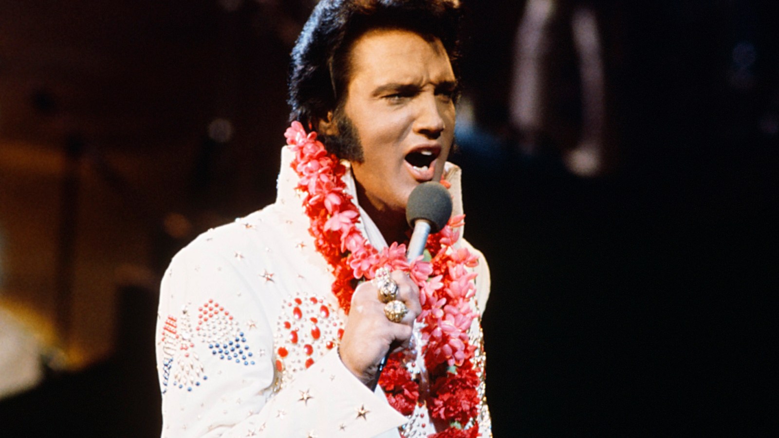 Elvis performing Aloha From Hawaii