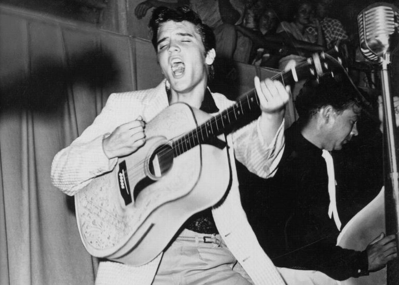 Elvis performing on The Ed Sullivan Show, 1956