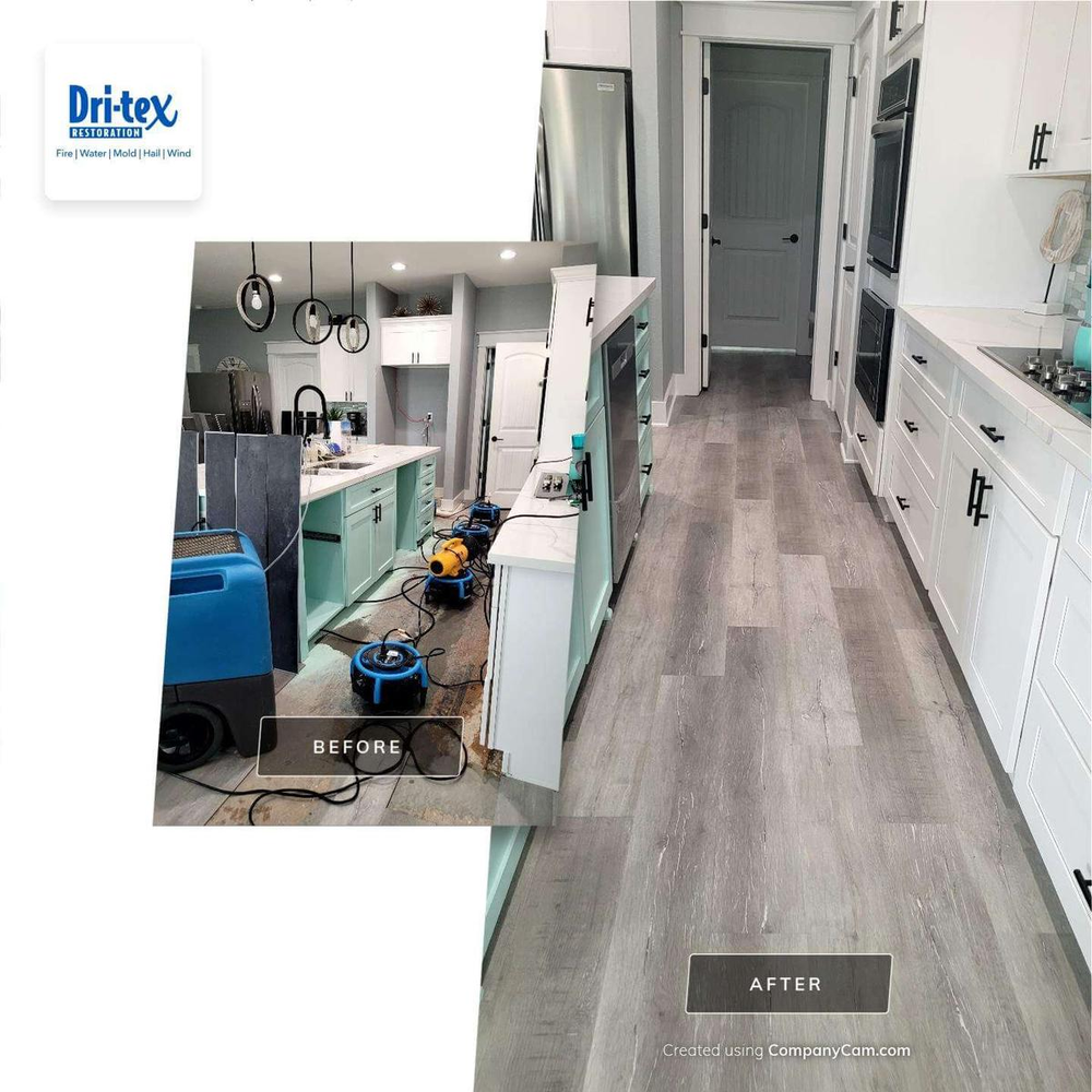 Water damage restoration — professional equipment in room