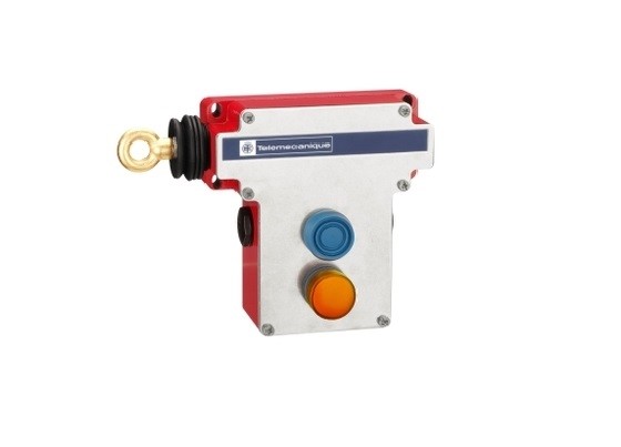 XY2CE2C296TK | Schneider Electric | Latching emergency stop rope pull switch, Telemecanique rope pull switches XY2C, simple reset by flush push button