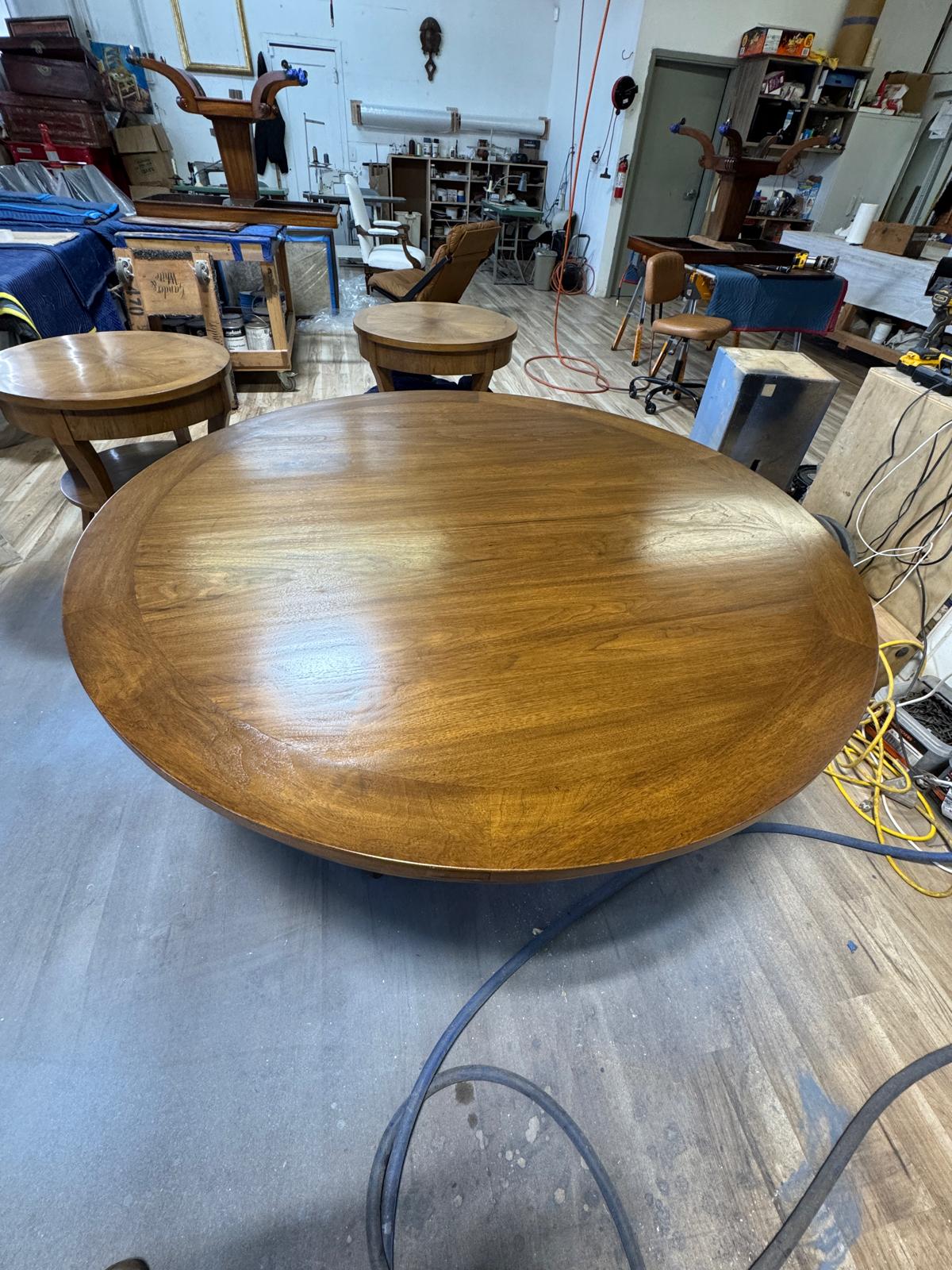Round Walnut Table — 4 of 6