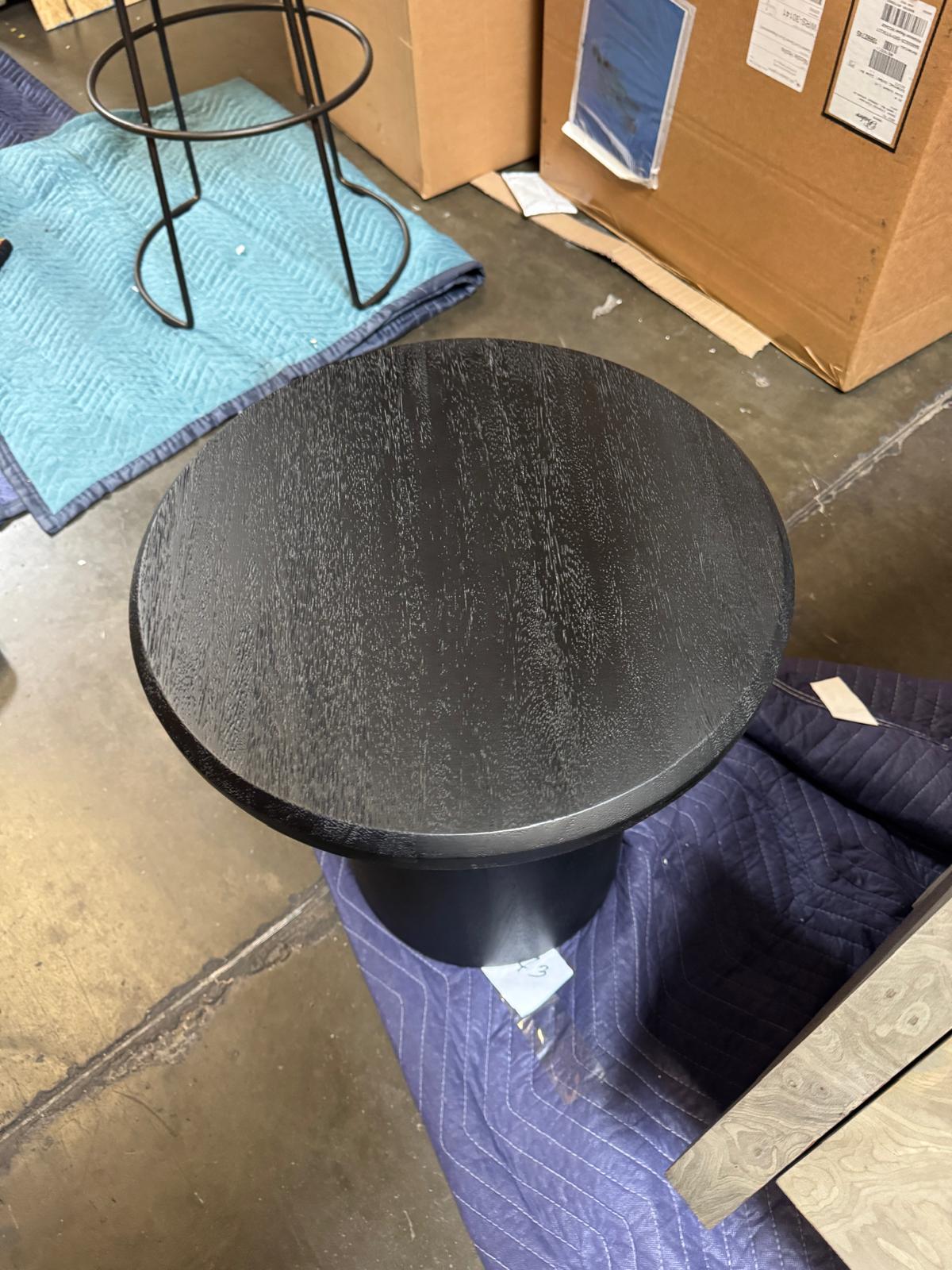 Black Pedestal Table — 3 of 4