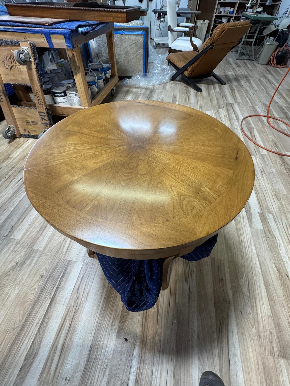 Round Walnut Table — 1 of 6