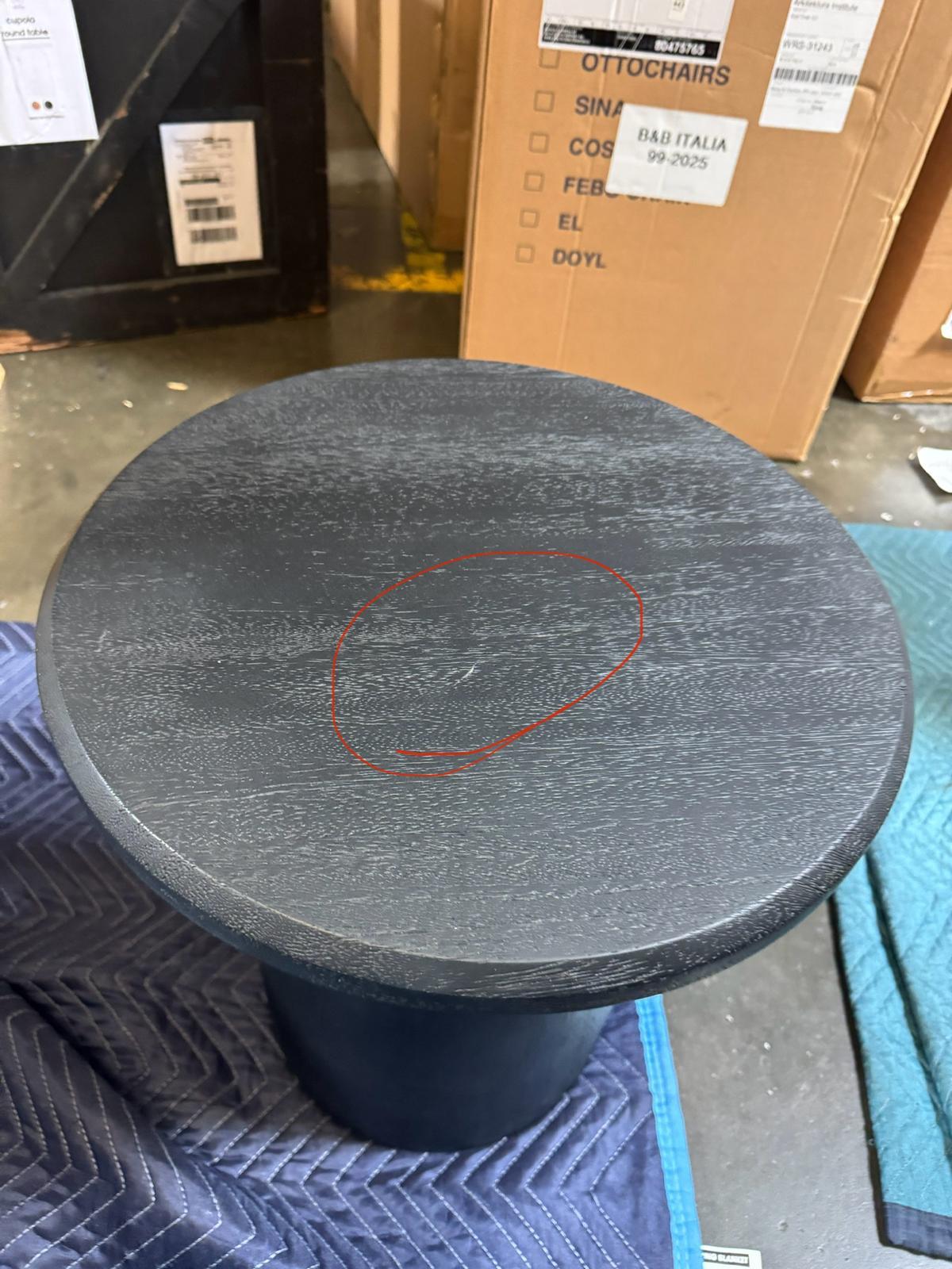 Black Pedestal Table — 2 of 4