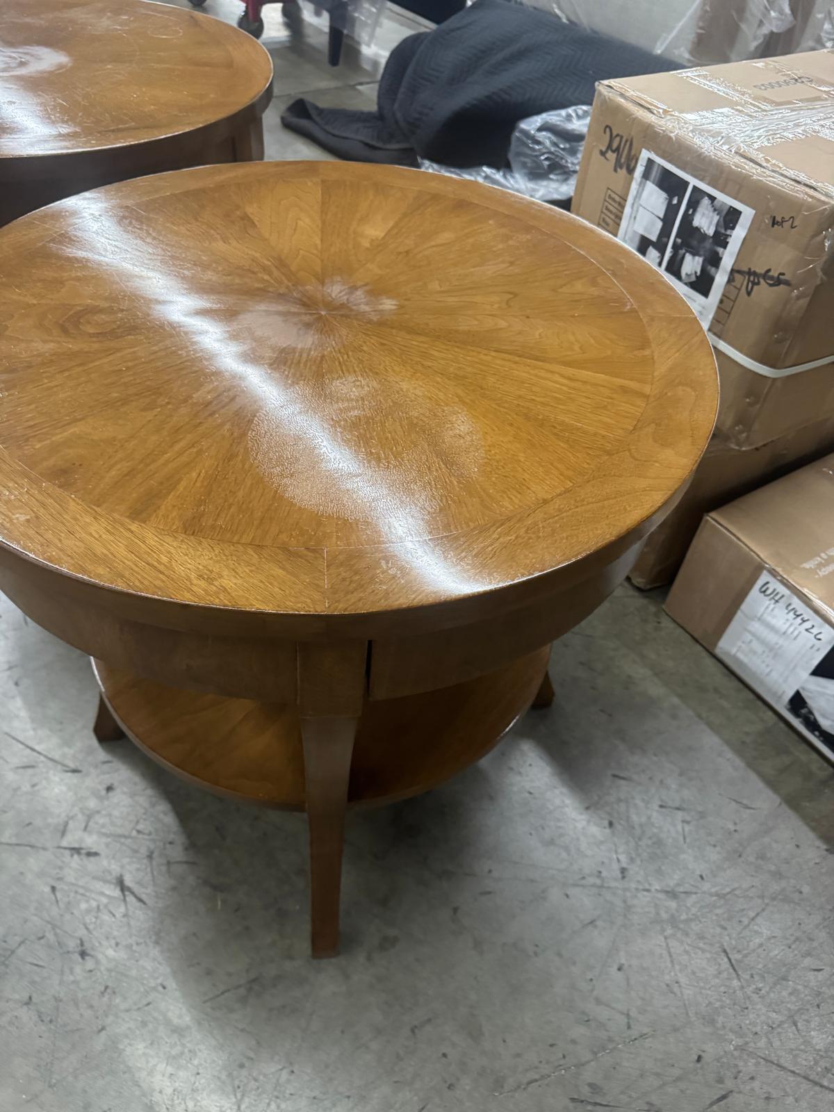 Round Walnut Table — 2 of 6