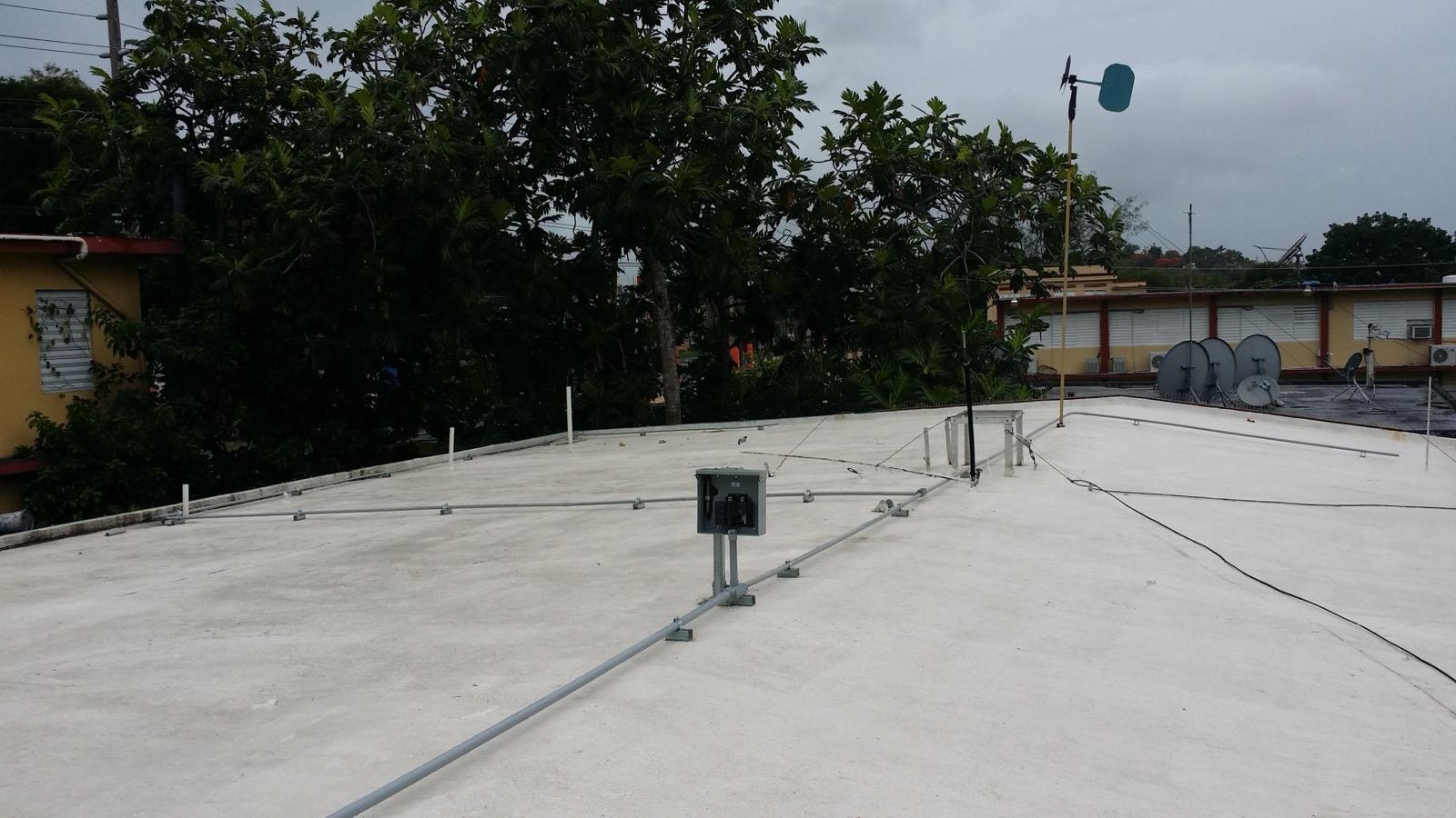 Instalación eléctrica en techo