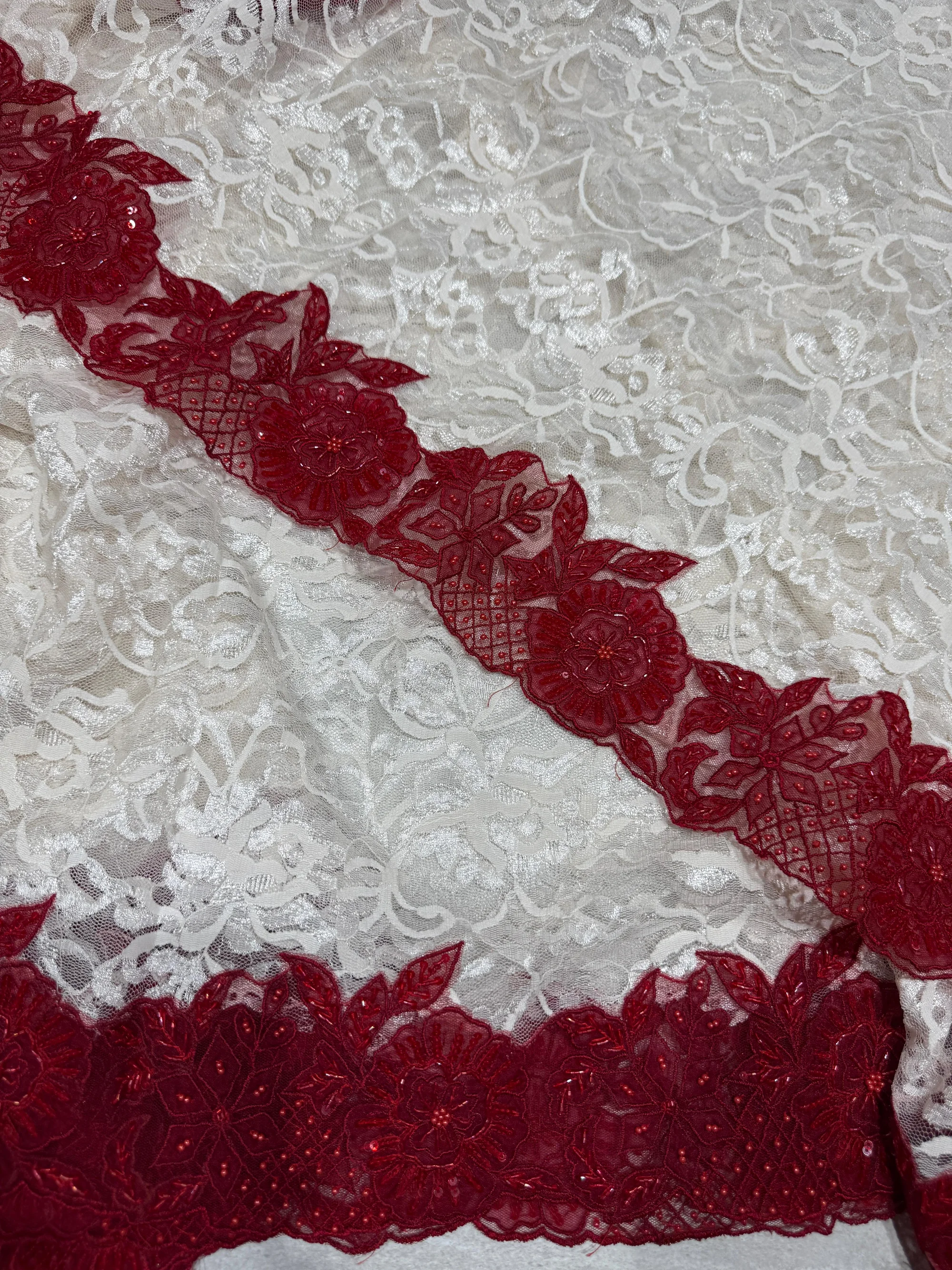 Designer Chantilly Lace Saree SM095 - Image 5