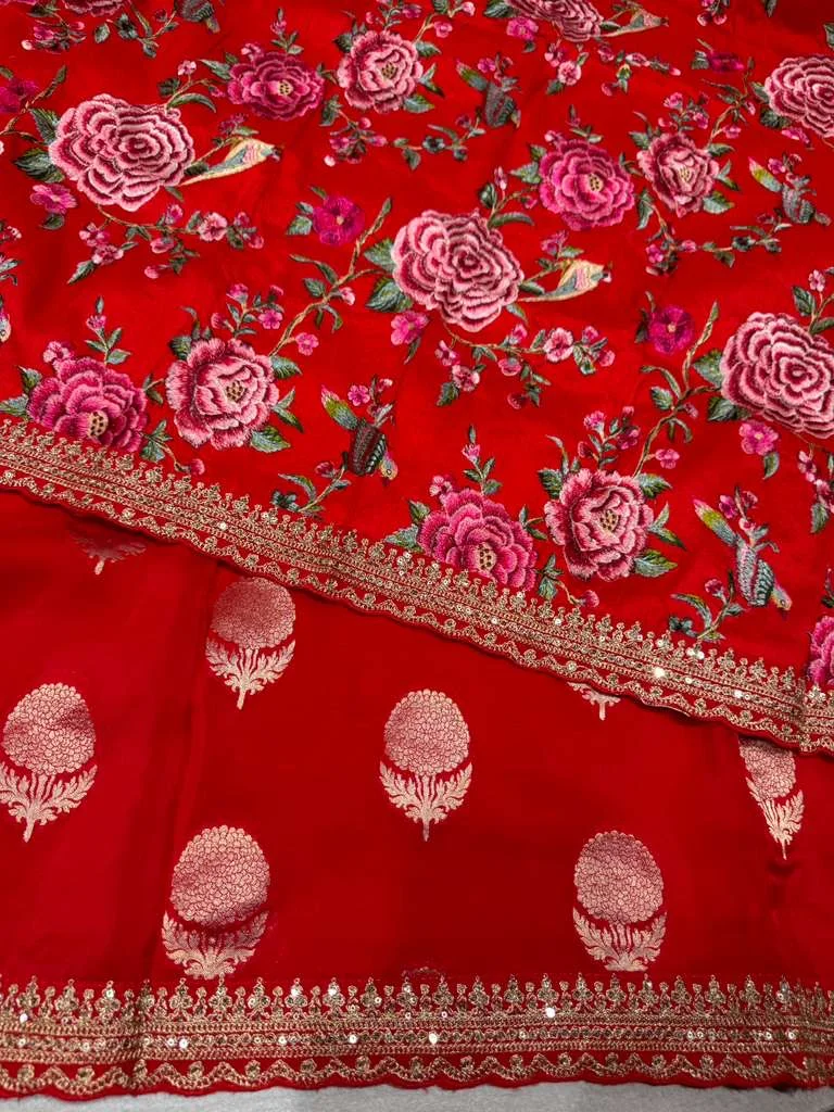 Banarasi Crepe Saree SM096 - Image 4