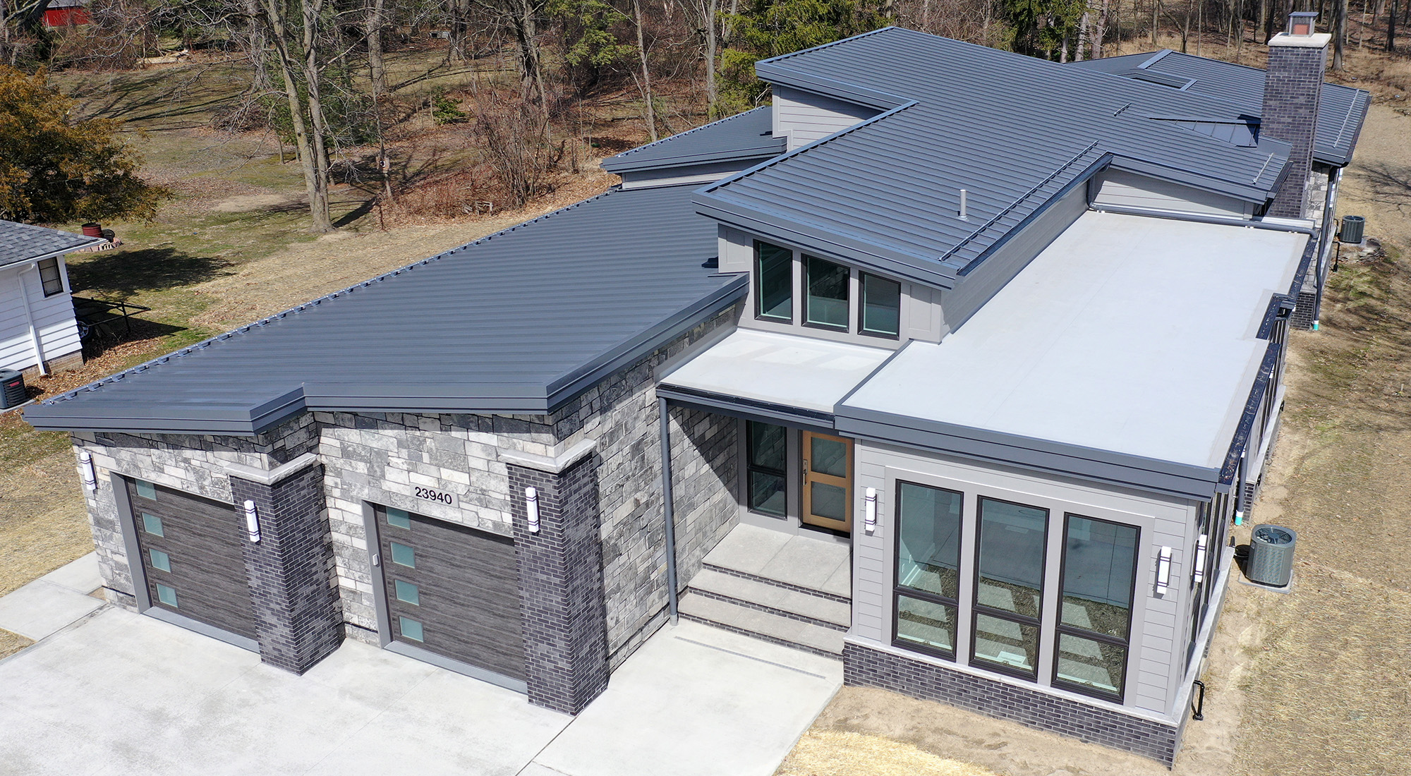 New standing seam metal roof installed by Pro Roofing Systems in Austin TX