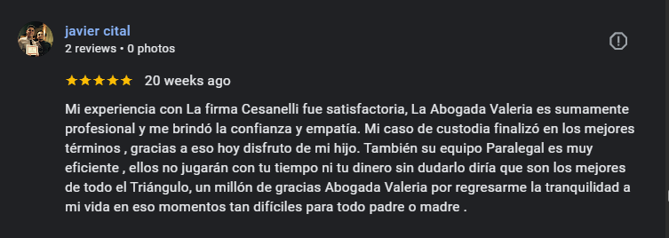 5-star Google review from Jenni Lavoz