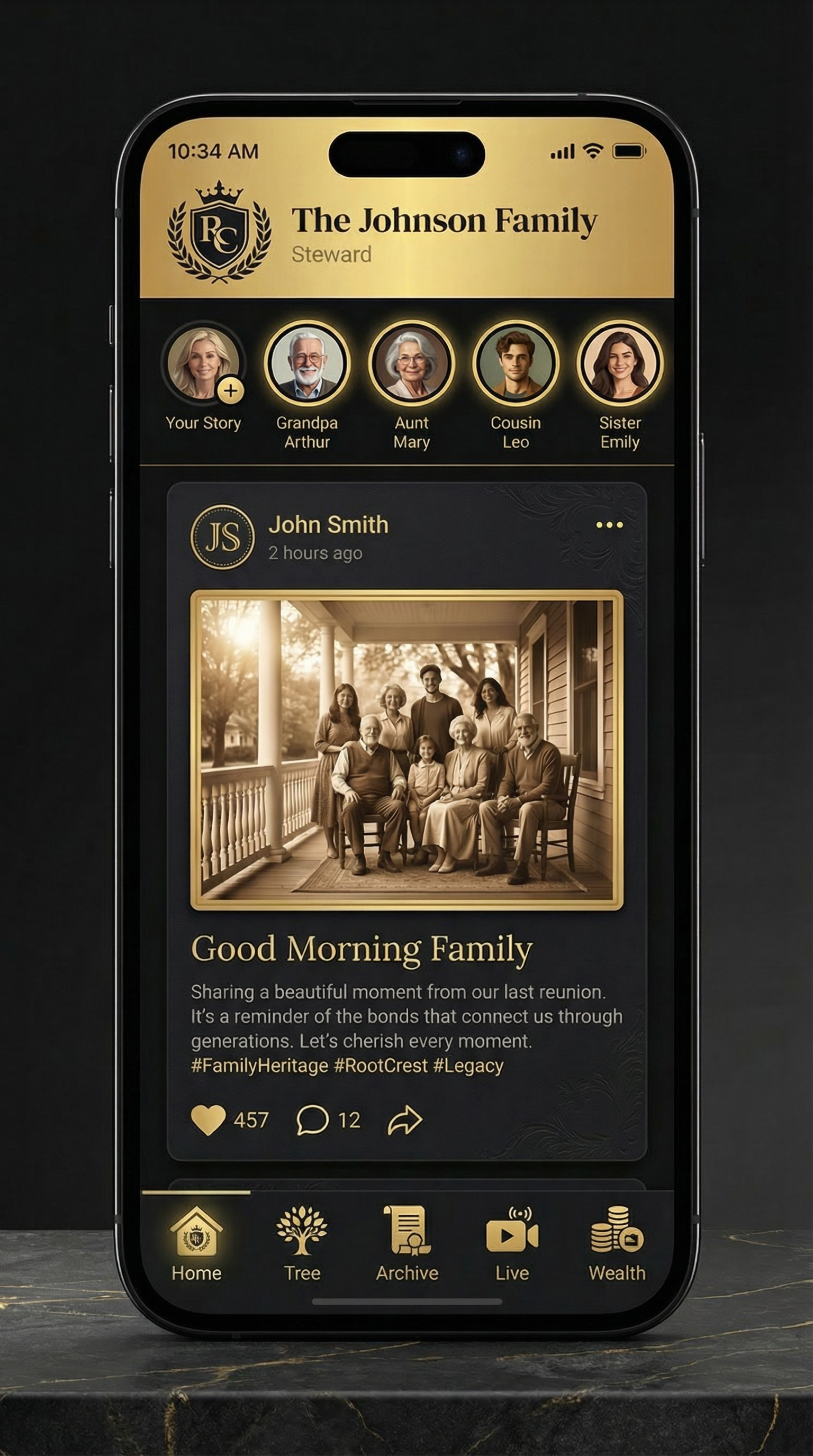 RootCrest app on iPhone