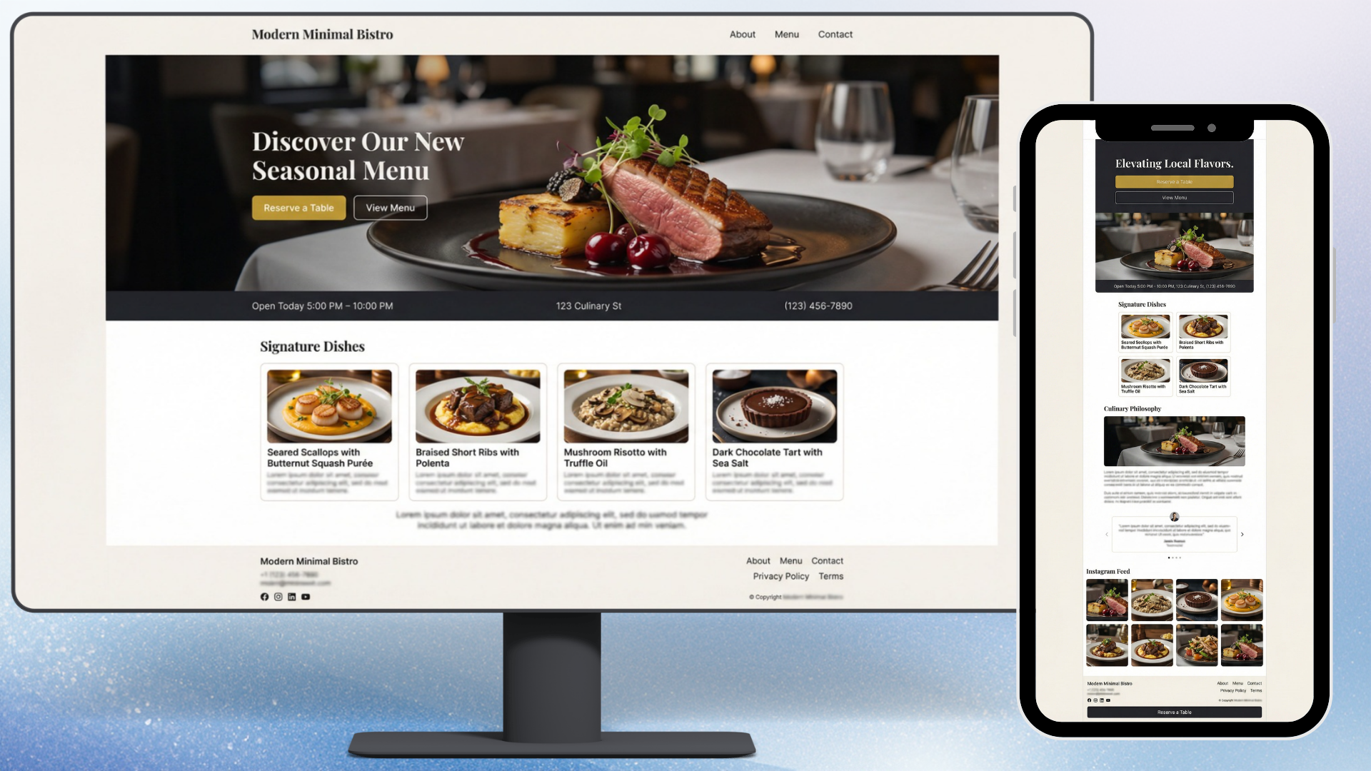 Modern Minimal Bistro preview