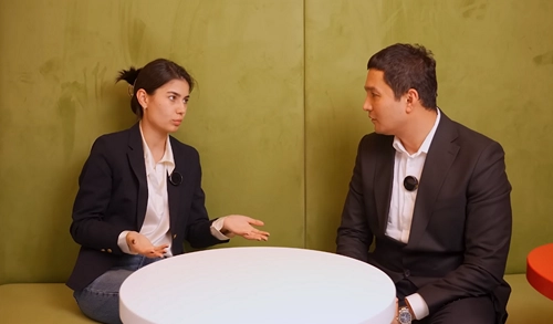 Diana Kurbanova in interview setting