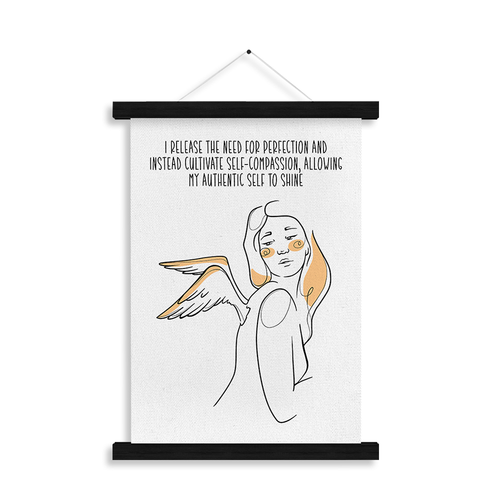 I Release the Need — "I release the need for perfection and embrace my authentic self" — Self Love Collection affirmation art