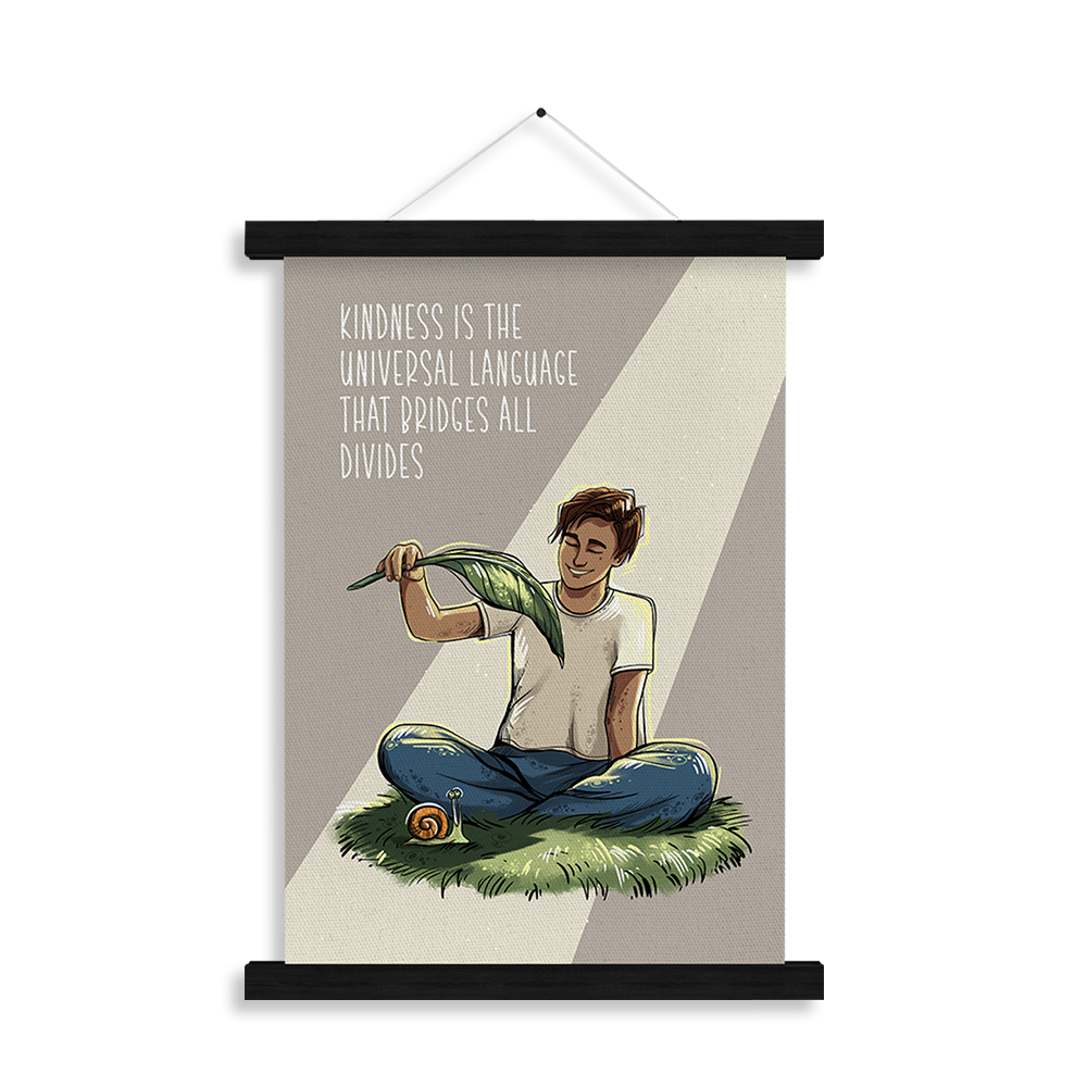 Kindness Is the Universal Language — "Kindness is the universal language that transcends all barriers" — Genesis Collection affirmation art