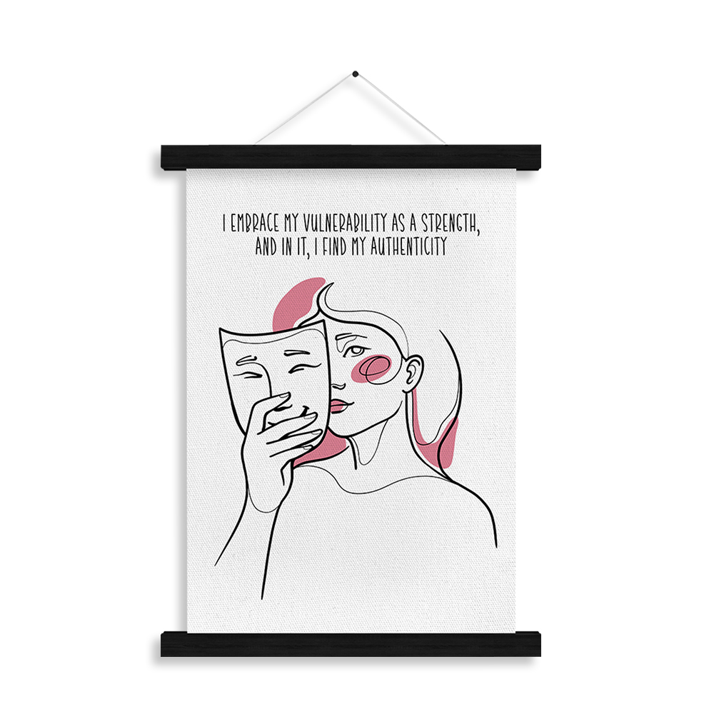 I Embrace My Vulnerability — "I embrace my vulnerability as a source of strength and connection" — Self Love Collection affirmation art