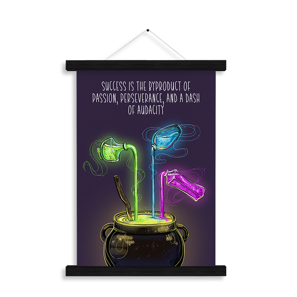 Success Is the Byproduct — "Success is the byproduct of passion, persistence, and purpose" — Dream Collection affirmation wall art by Inner Peace Art