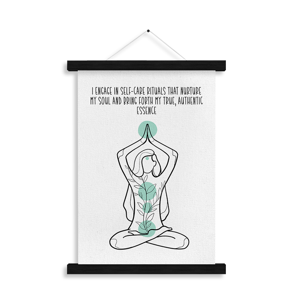 I Engage in Self-Care — "I engage in self-care rituals that nourish my mind, body, and soul" — Self Love Collection affirmation art