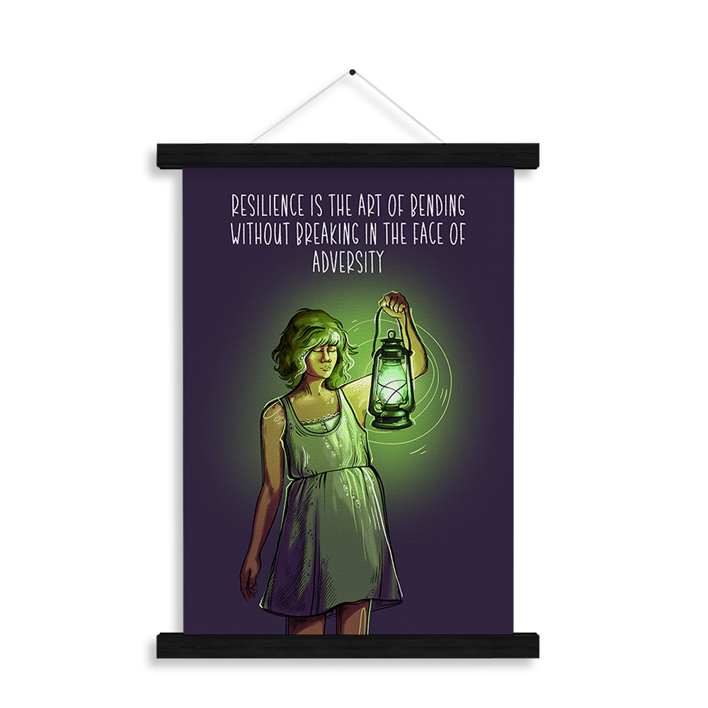 Resilience Is the Art — "Resilience is the art of bending without breaking in the face of adversity" — Dream Collection affirmation art