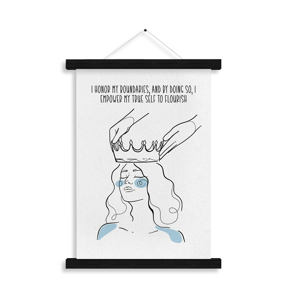 I Honor My Boundaries — "I honor my boundaries as an act of self-respect and self-care" — Self Love Collection affirmation art