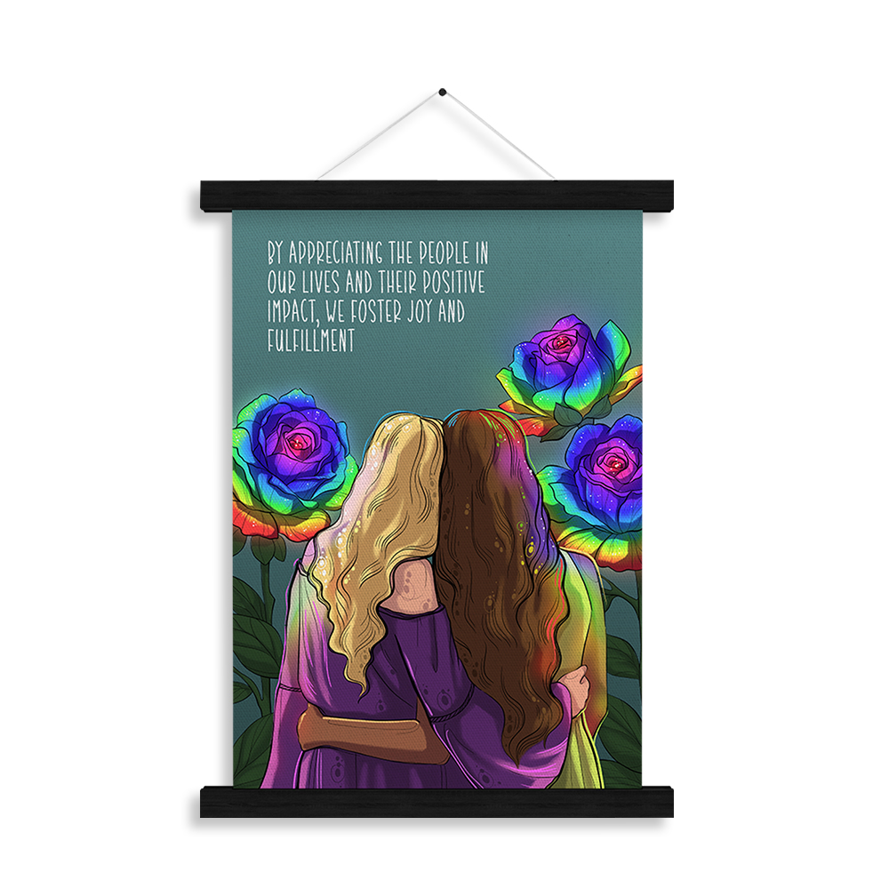 Appreciating the People — "By appreciating the people in our lives, we strengthen our bonds" — Radiant Collection affirmation art