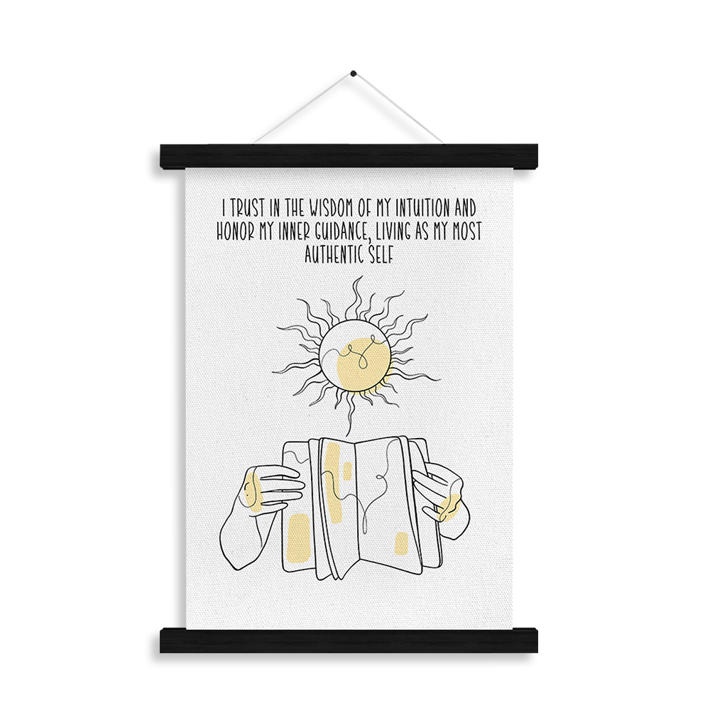 I Trust in the Wisdom — "I trust in the wisdom of my inner voice to guide me forward" — Self Love Collection affirmation art