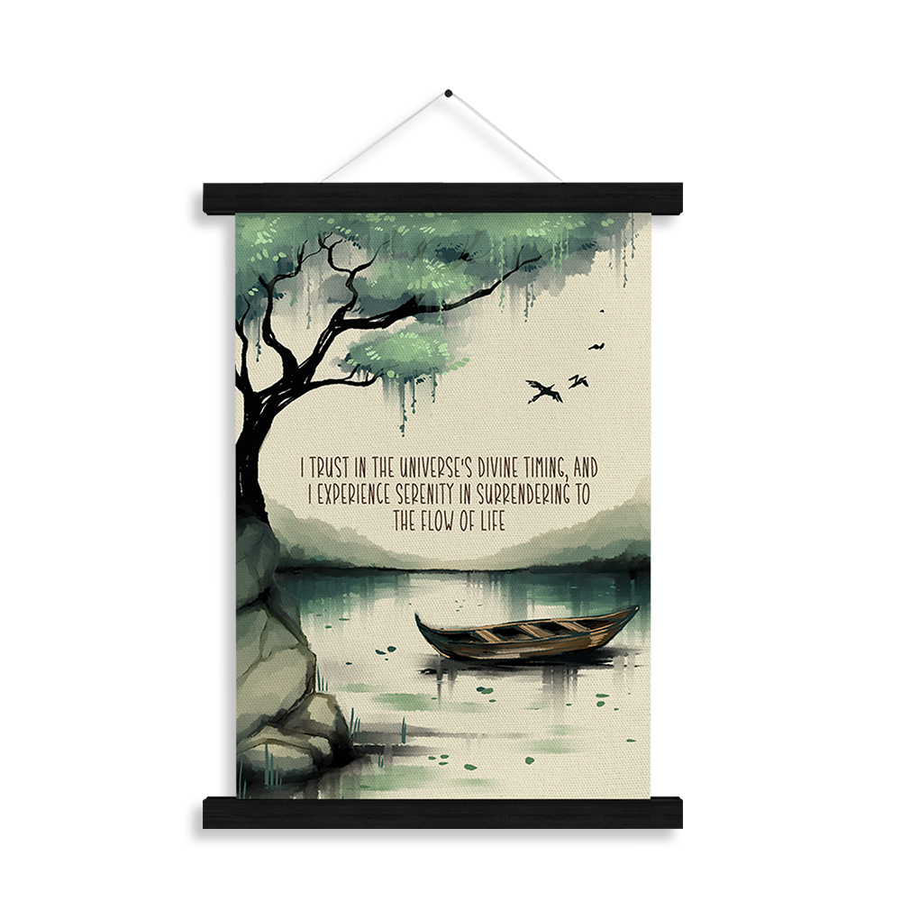 I Trust in the Universe — "I trust in the universe's plan and surrender to its flow" — Serenity Collection affirmation art