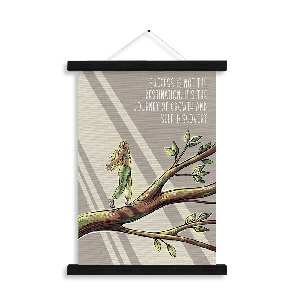 Success Is Not the Destination — "Success is not the destination but the journey of growth" — Genesis Collection affirmation art