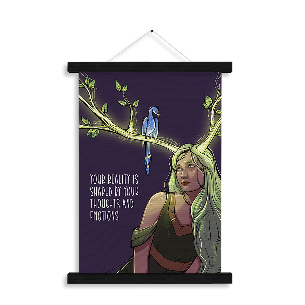 Your Reality Is Shaped — "Your reality is shaped by your thoughts and emotions" — Dream Collection affirmation wall art by Inner Peace Art