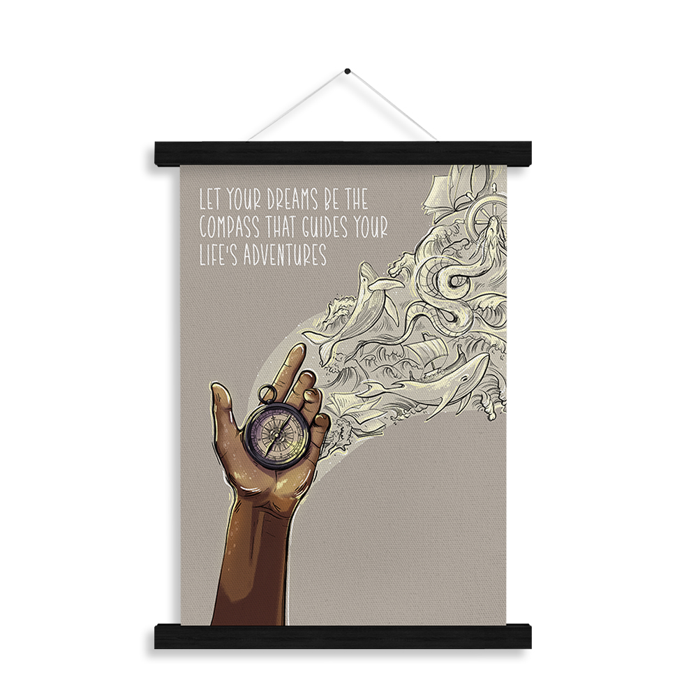 Dreams Be the Compass — "Let your dreams be the compass that guides your journey" — Genesis Collection affirmation art