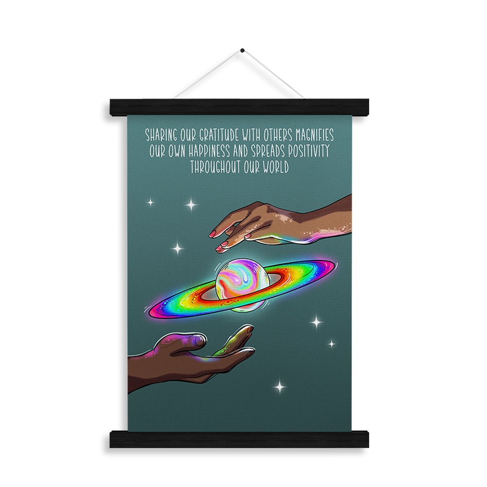 Sharing Our Gratitude — "Sharing our gratitude with others multiplies the joy we feel" — Radiant Collection affirmation art