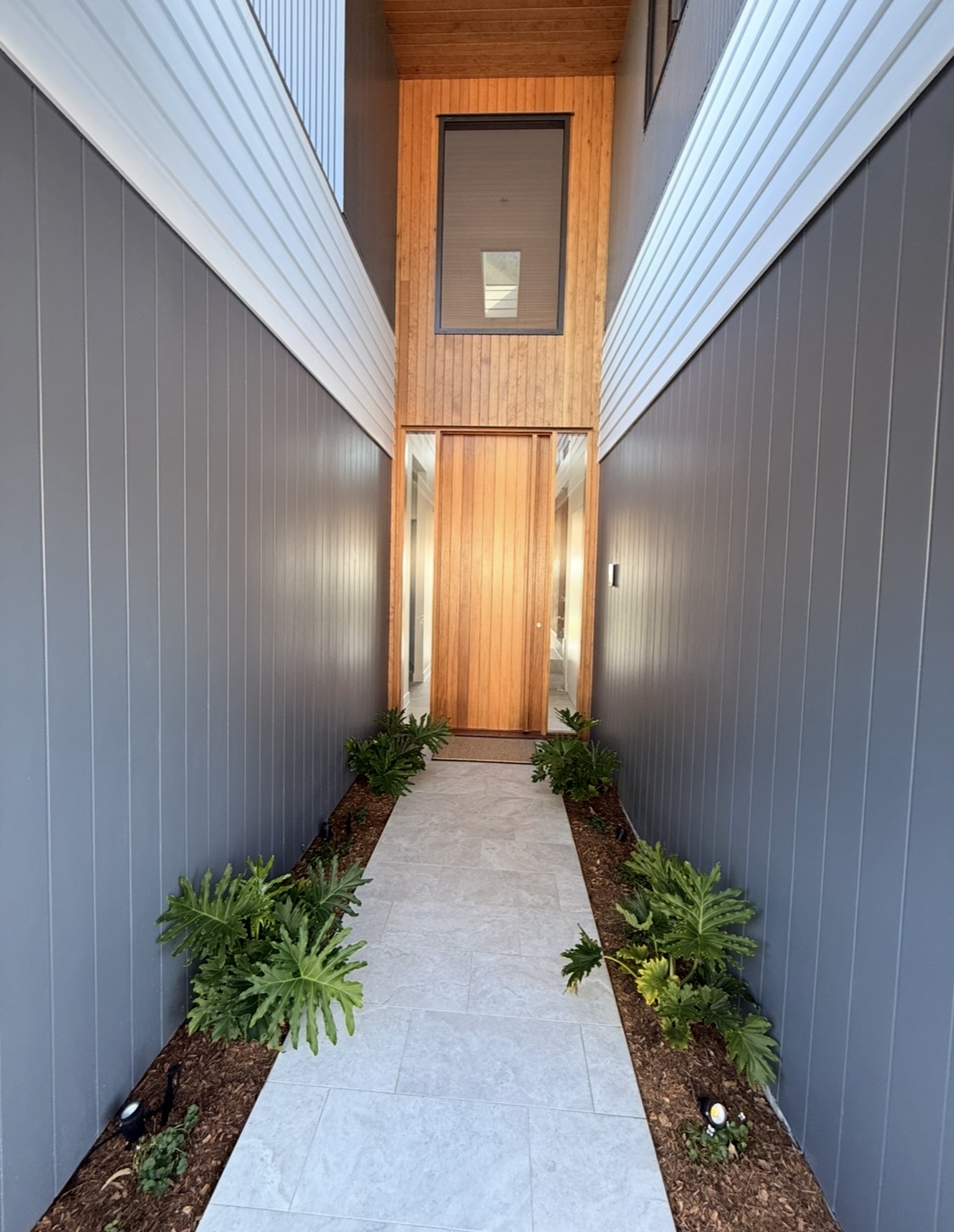 Dark Exterior with Timber Door