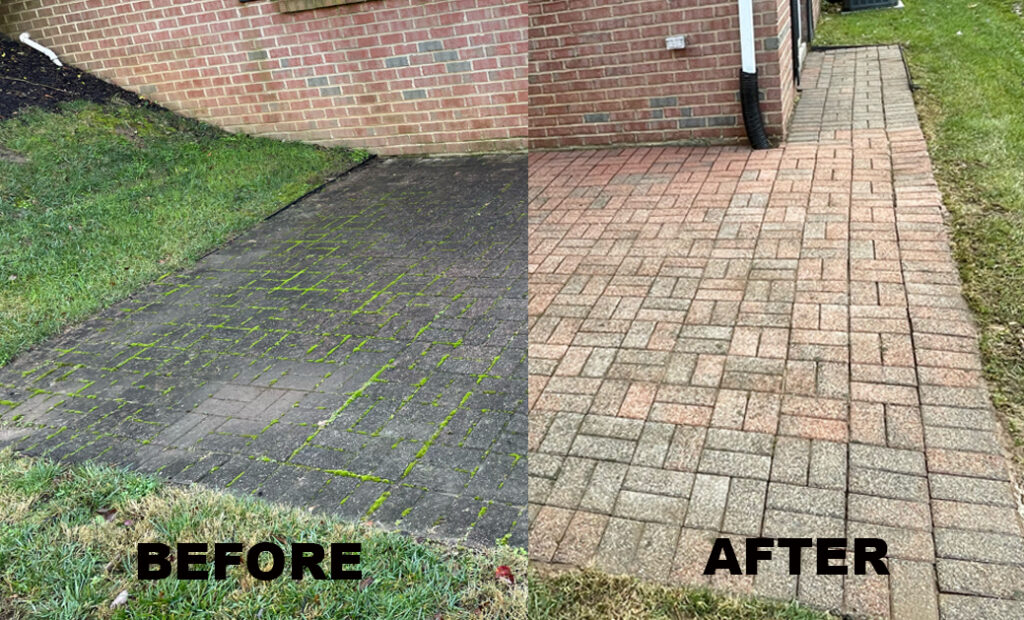 Patio Cleaning Before and After