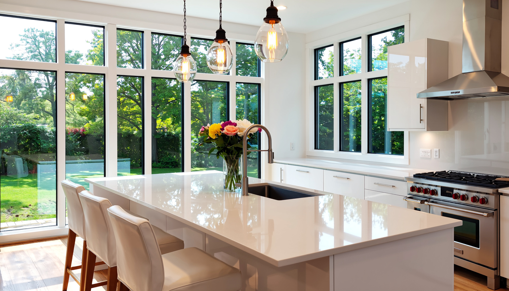 Corona CA Luxury Home — Pool & Palm Trees Corona CA luxury home pool with palm trees — homes for sale in Corona California — Jesse Ramirez