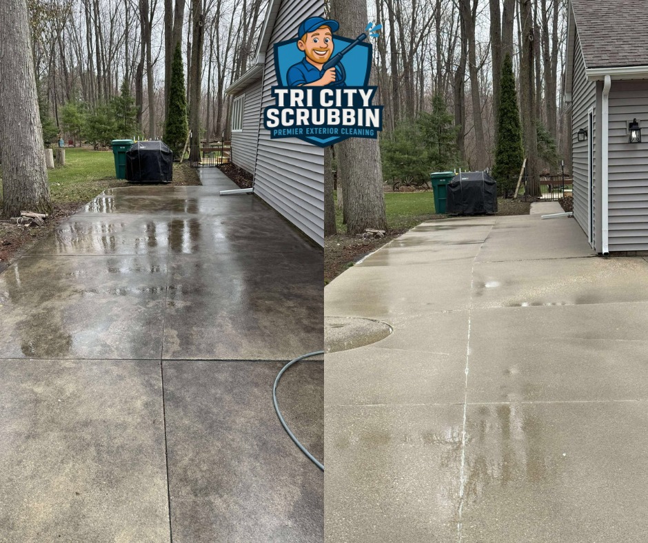 Driveway Before and After Cleaning
