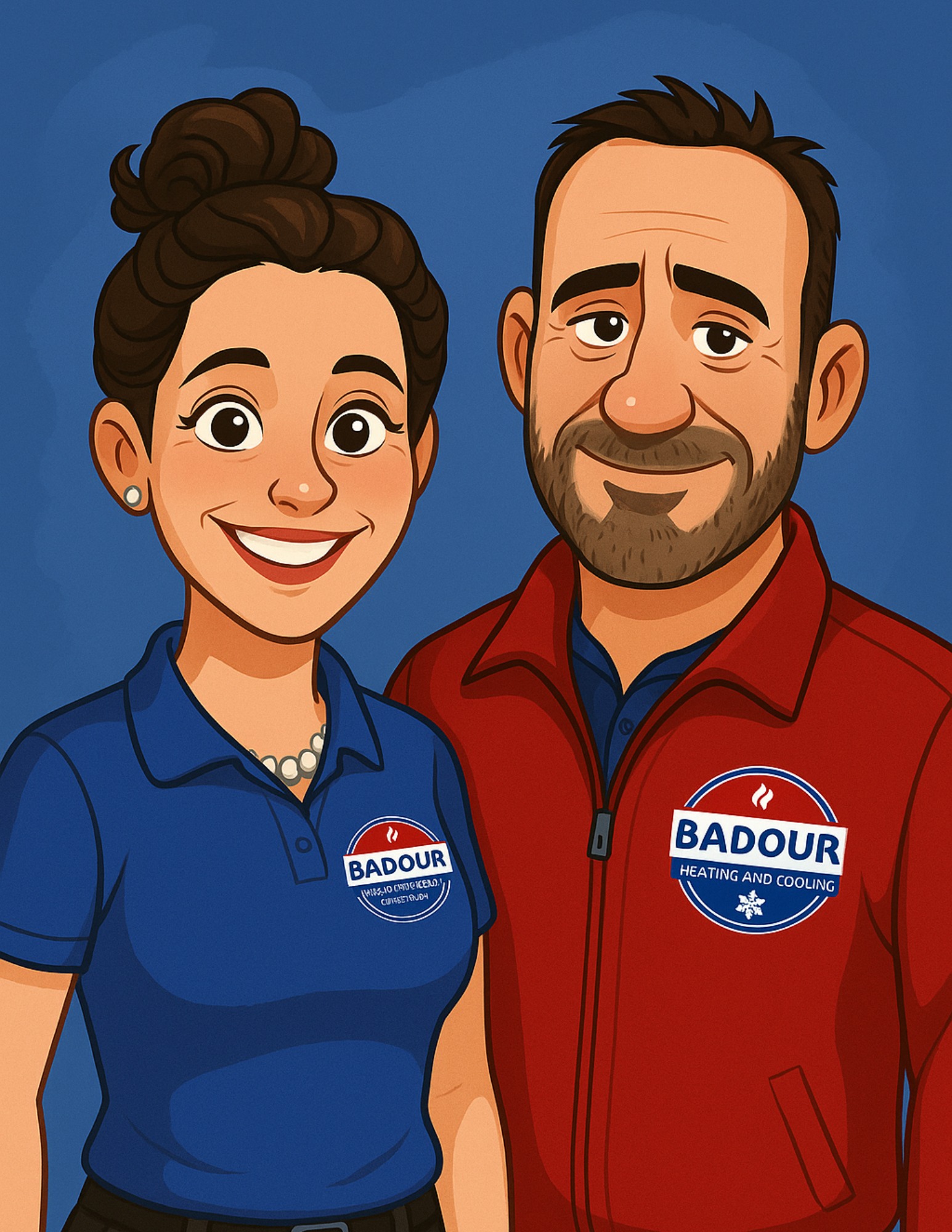 Tim and Natalie Badour, owners of Badour Heating and Cooling — Bay City MI
