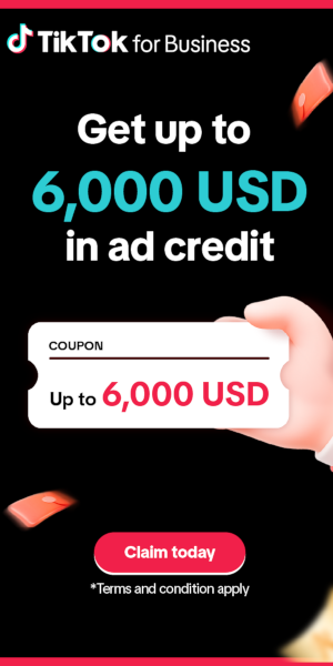 TikTok for Business - Get up to $1000 in ad credit