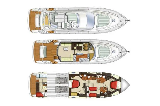 Aicon 64 three-deck floor plan layout