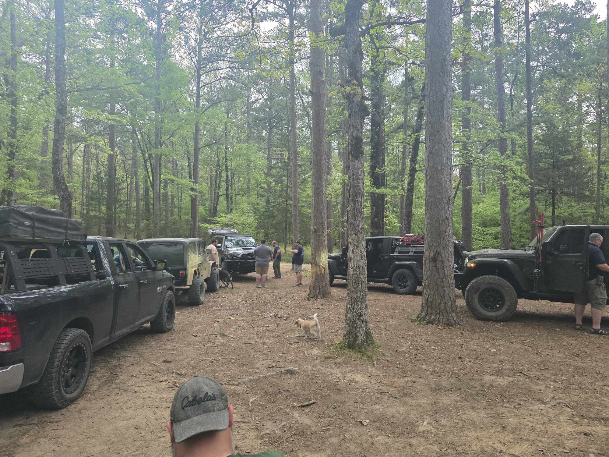 Aerial view of NTX Overland trail run in North Texas