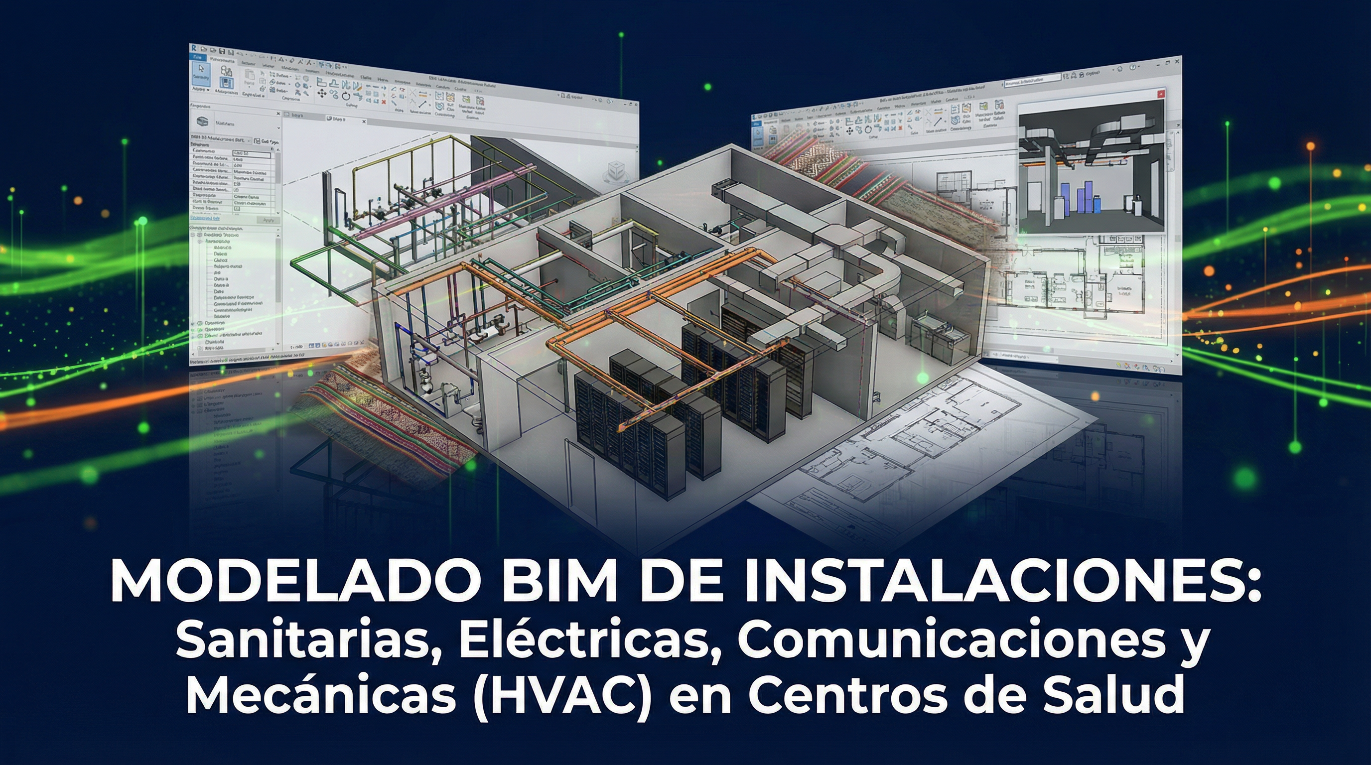 Modelado BIM de Instalaciones: Sanitarias, Eléctricas, Comunicaciones y Mecánicas (HVAC y Extracción) en Centros de Salud