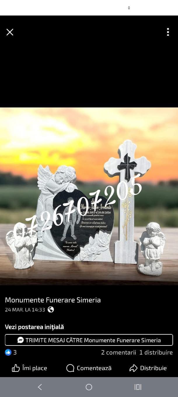 Sculptură înger din marmură