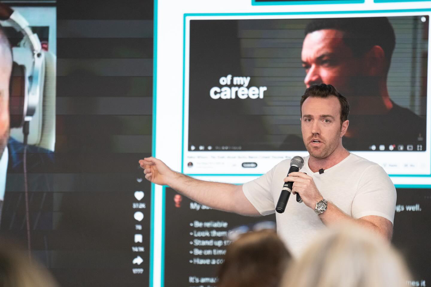 Scott D. Clary speaking on stage at a conference