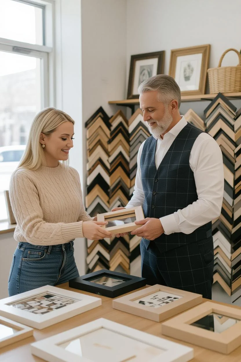 Customer Service Counter at Frame Shop